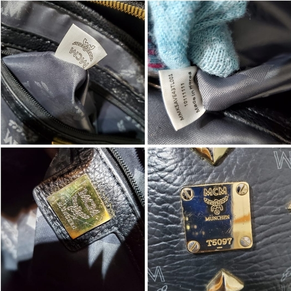 MCM Visetos Studded Medium Stark M Backpack - Picture 4 of 9